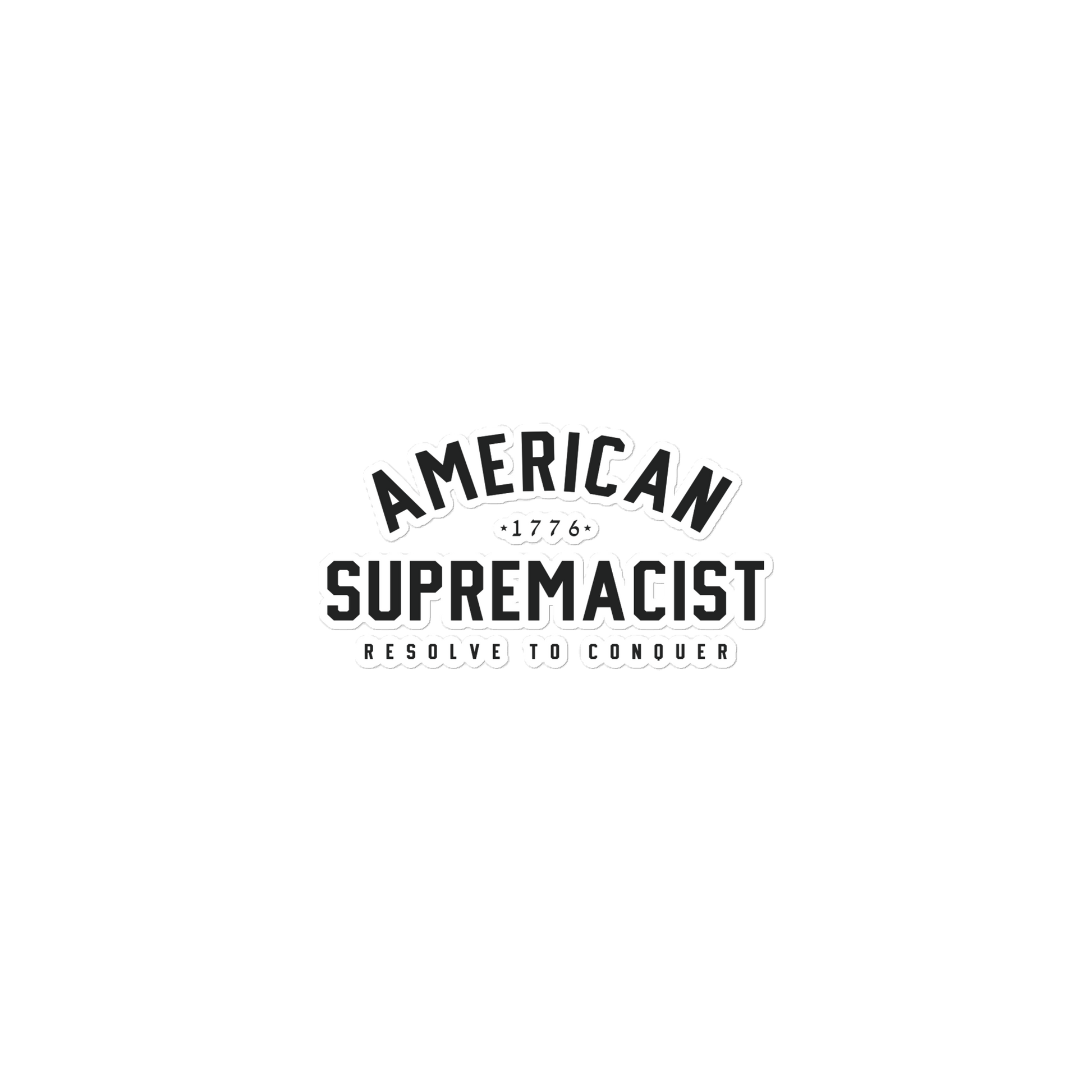 American Supremacist - Black Label Sticker | Reject The Modern World Co.