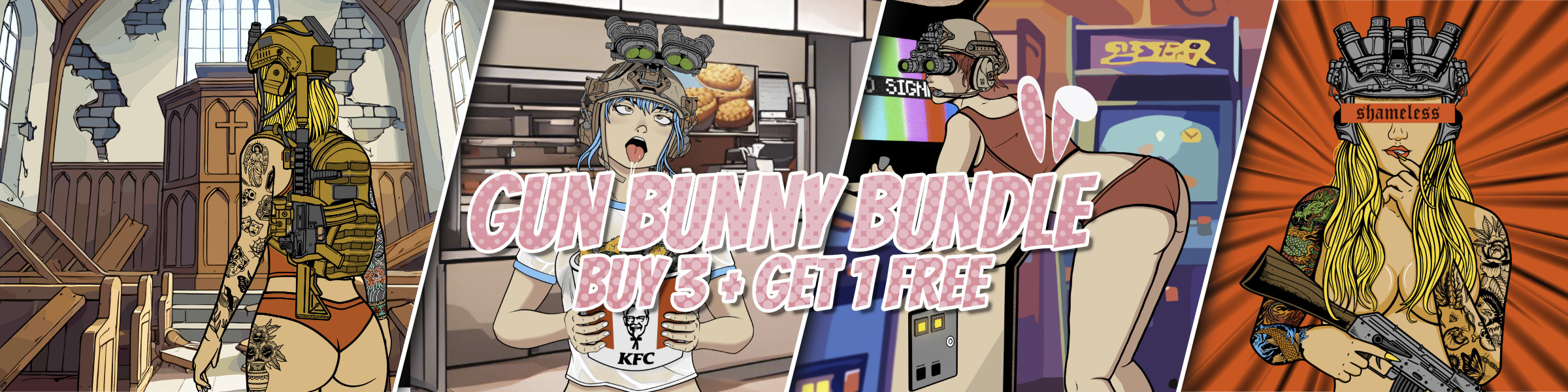 Gun Bunny & Waifu T-Shirt Collection